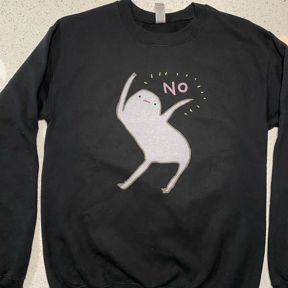 Society6 Honest Blob Says No crew neck sweater - Picture 7 of 7
